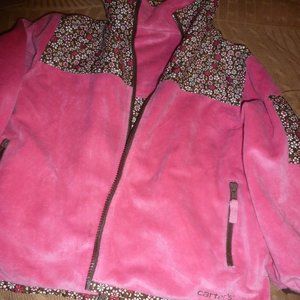 Carter Flowery Pink/Brown double sided light coat Sz 6X